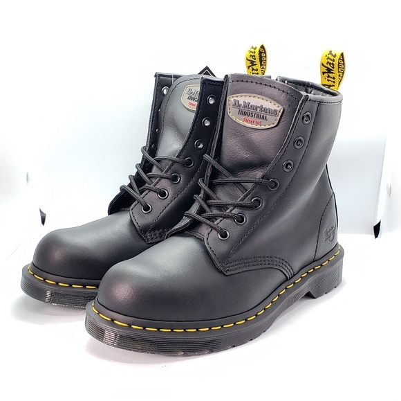 Dr. Martens Shoes Dr Martens Womens Maple Zip Black Steel Toe Work